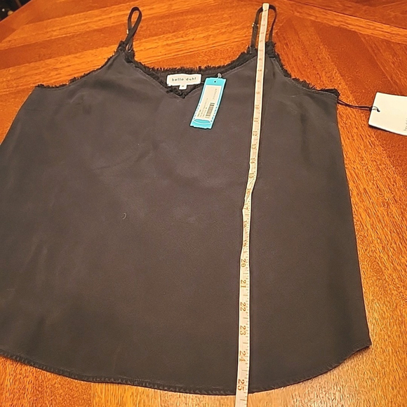 Bella Dahl Women's Medium Tank Dark Grey Nicoletta Frayed Hem A1 - Picture 5 of 7